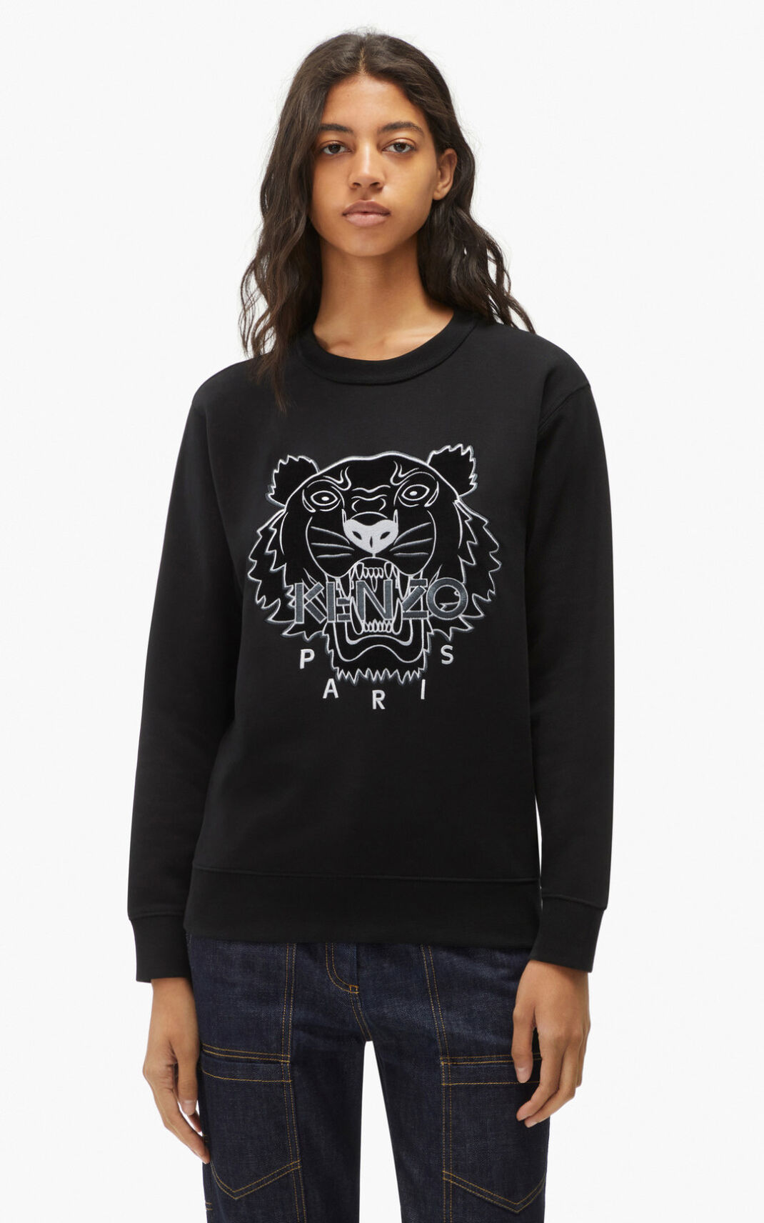 Kenzo The Winter Capsule Tiger Sweatshirt Black For Womens 3742PLFUX